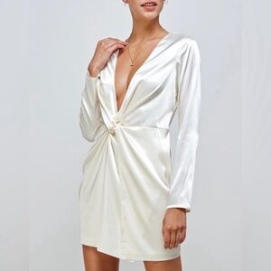 Lioness White Satin Dress